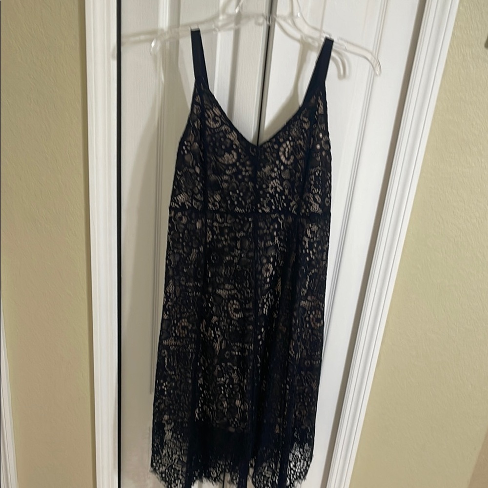 INC International Concepts Black and Tan Mini dress